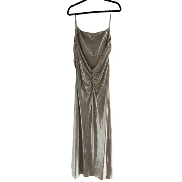 Zara silver slip dress - Picture 3 of 4